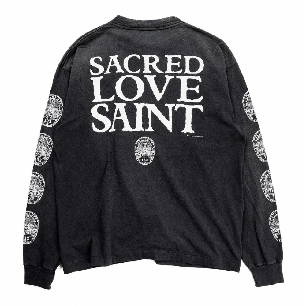 SAINT Mxxxxxx LS TEE / LOVE SAINT BLACK 