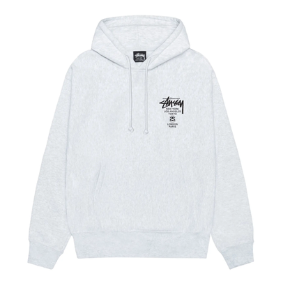 Stussy World Tour Hoodie Ash Heather 