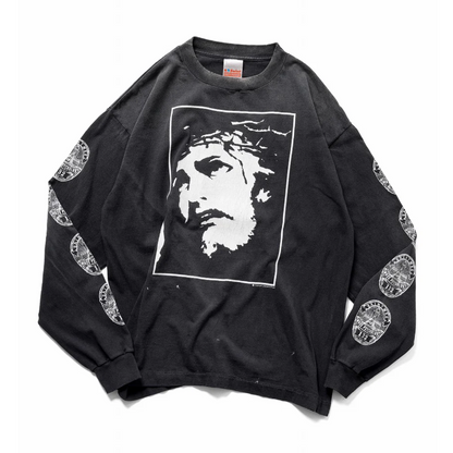 SAINT Mxxxxxx LS TEE / LOVE SAINT BLACK 