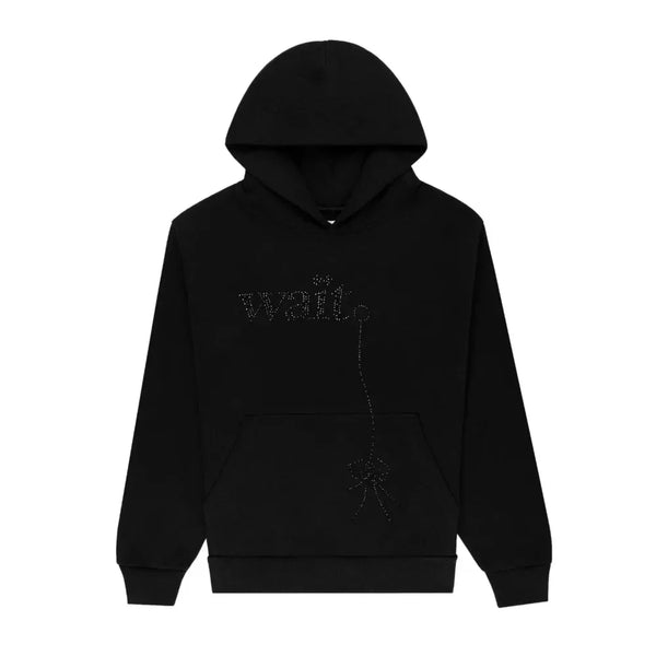 Sp5der Wait Stone Hoodie Black - AFV Clothes