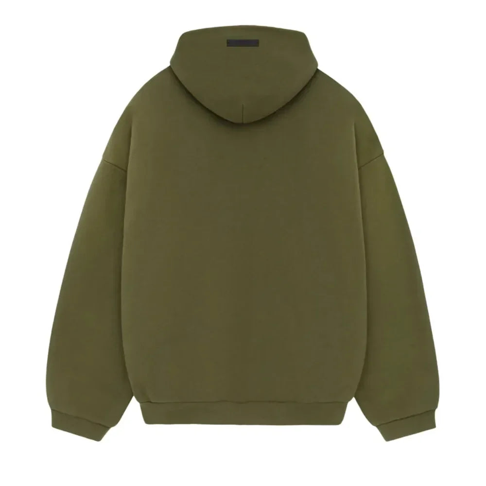 Fear of God Essentials Fleece Hoodie Military - AFV Clothes