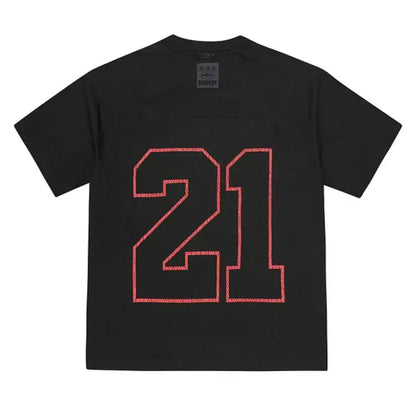 Corteiz x Slaughter Gang 21 Savage Mesh T-shirt Black - Afewvibe