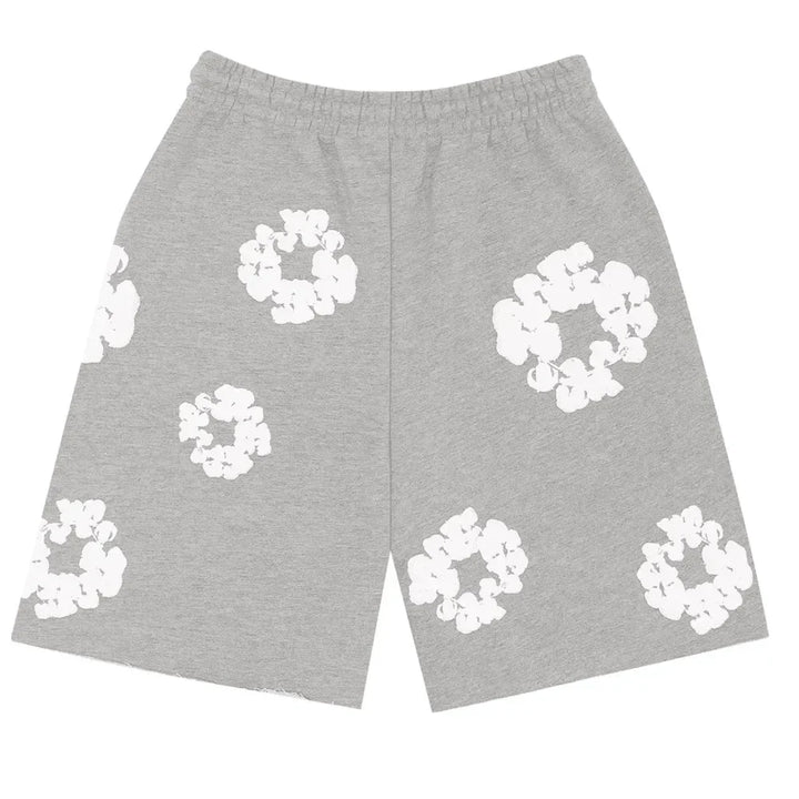 Denim Tears The Cotton Wreath Shorts Grey - AFV Clothes