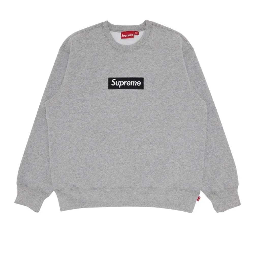 Supreme Box Logo Crewneck Heather Grey - AFV Clothes