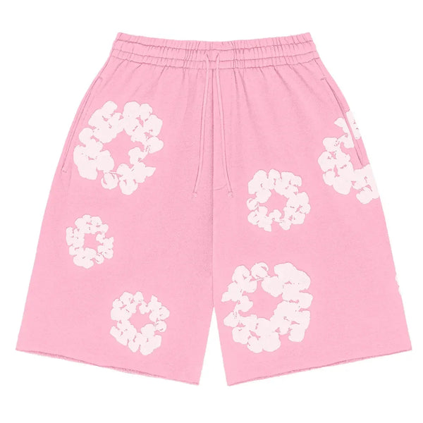 Denim Tears The Cotton Wreath Shorts Pink - AFV Clothes