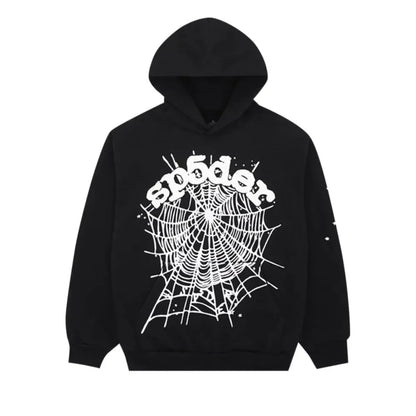 Sp5Der Og Web Hoodie Black - AFV Clothes