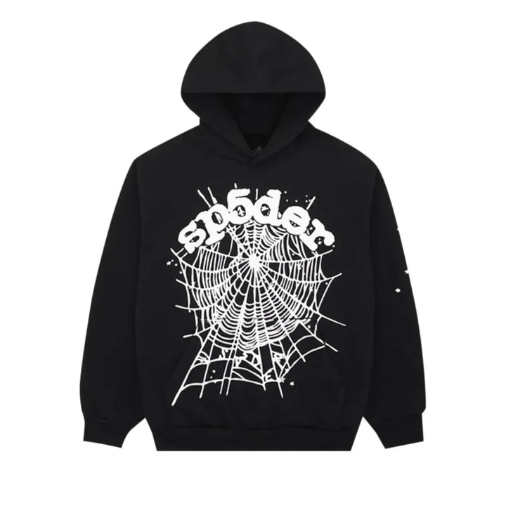 Sp5Der Og Web Hoodie Black - AFV Clothes