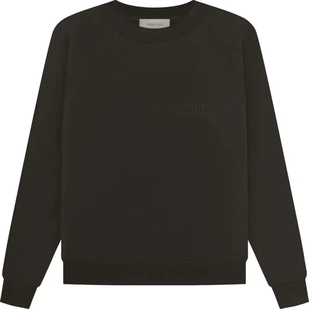 Fear of God Essentials Crewneck Off Black - AFV Clothes