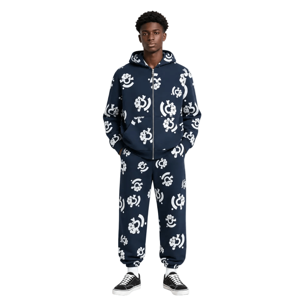 Denim Tears Bstroy Tears Sweatpants Blue - AFewVibe