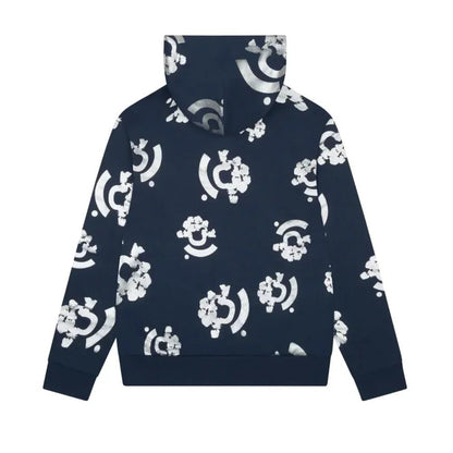 Denim Tears Bstroy Tears Zip Hoodie Blue - Afewvibe
