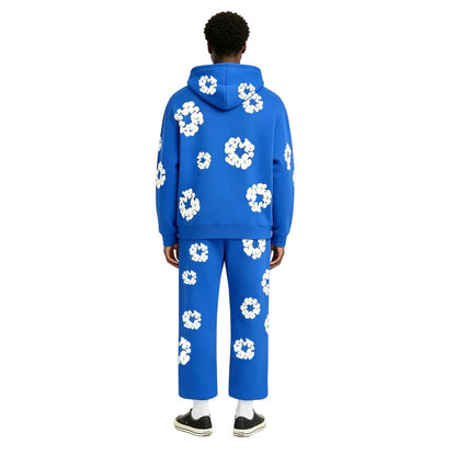 Denim Tears Cotton Wreath Baggy Sweatpants Blue - AFewVibe