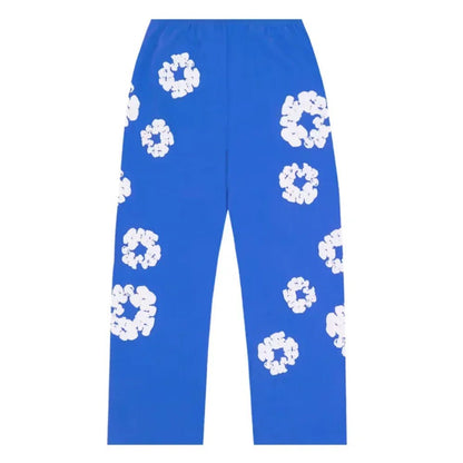 Denim Tears Cotton Wreath Baggy Sweatpants Blue - Afewvibe