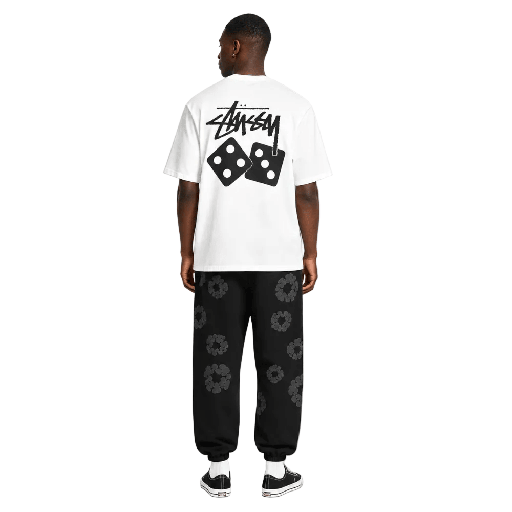 Denim Tears Cotton Wreath Sweatpants Black Monochrome - AFewVibe