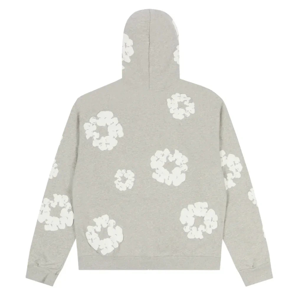 Denim Tears Cotton Wreath Zip Hoodie Grey – AFewVibe