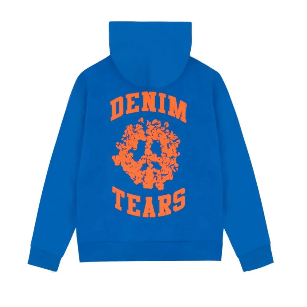 Denim Tears Denim University Zip Hoodie Royal Blue – AFewVibe