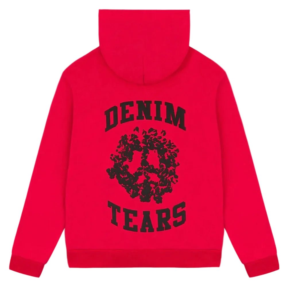Denim Tears Denim University Zip Hoodie SS24 Red - AFewVibe