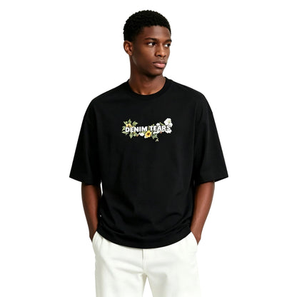 Denim Tears Logo Tee Black - AFewVibe