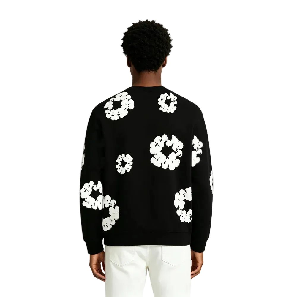 Denim Tears Long Sleeve Cotton Wreath T-shirt Black - AFewVibe