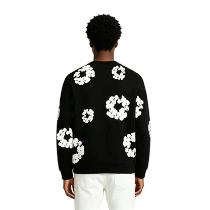 Denim Tears Long Sleeve Cotton Wreath T-shirt Black - AFewVibe