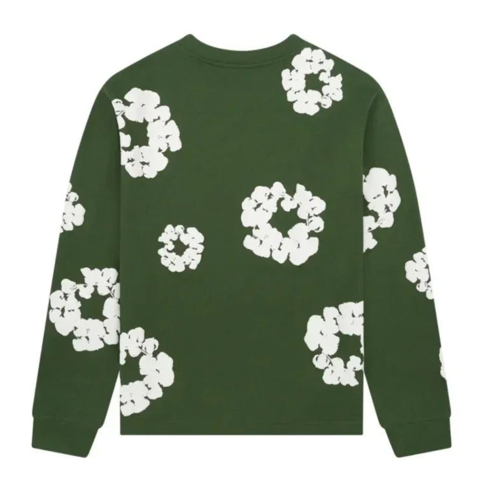Denim Tears Cotton Wreath Long-Sleeve T-Shirt Green