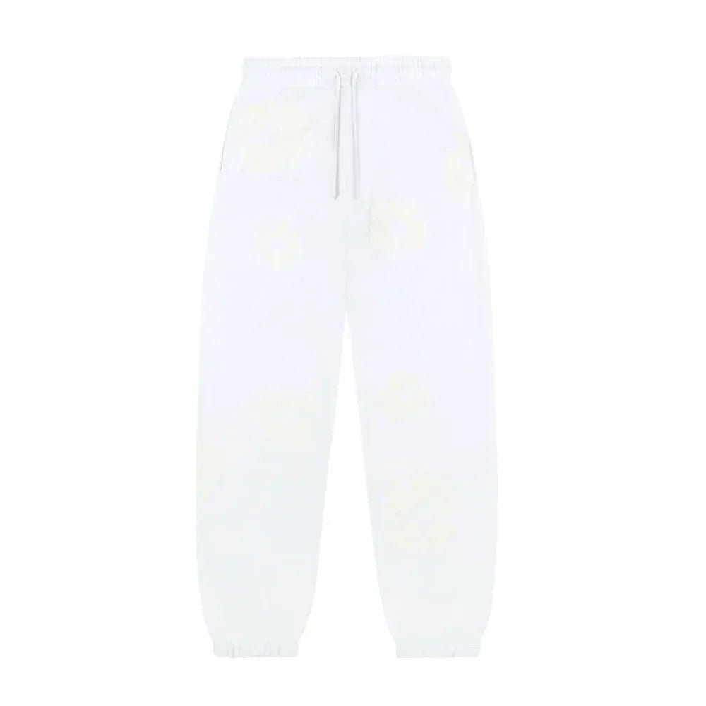 Denim Tears Mono Cotton Wreath Sweatpants White - Afewvibe