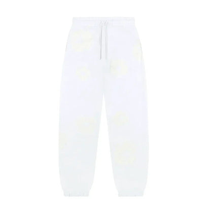 Denim Tears Mono Cotton Wreath Sweatpants White - Afewvibe