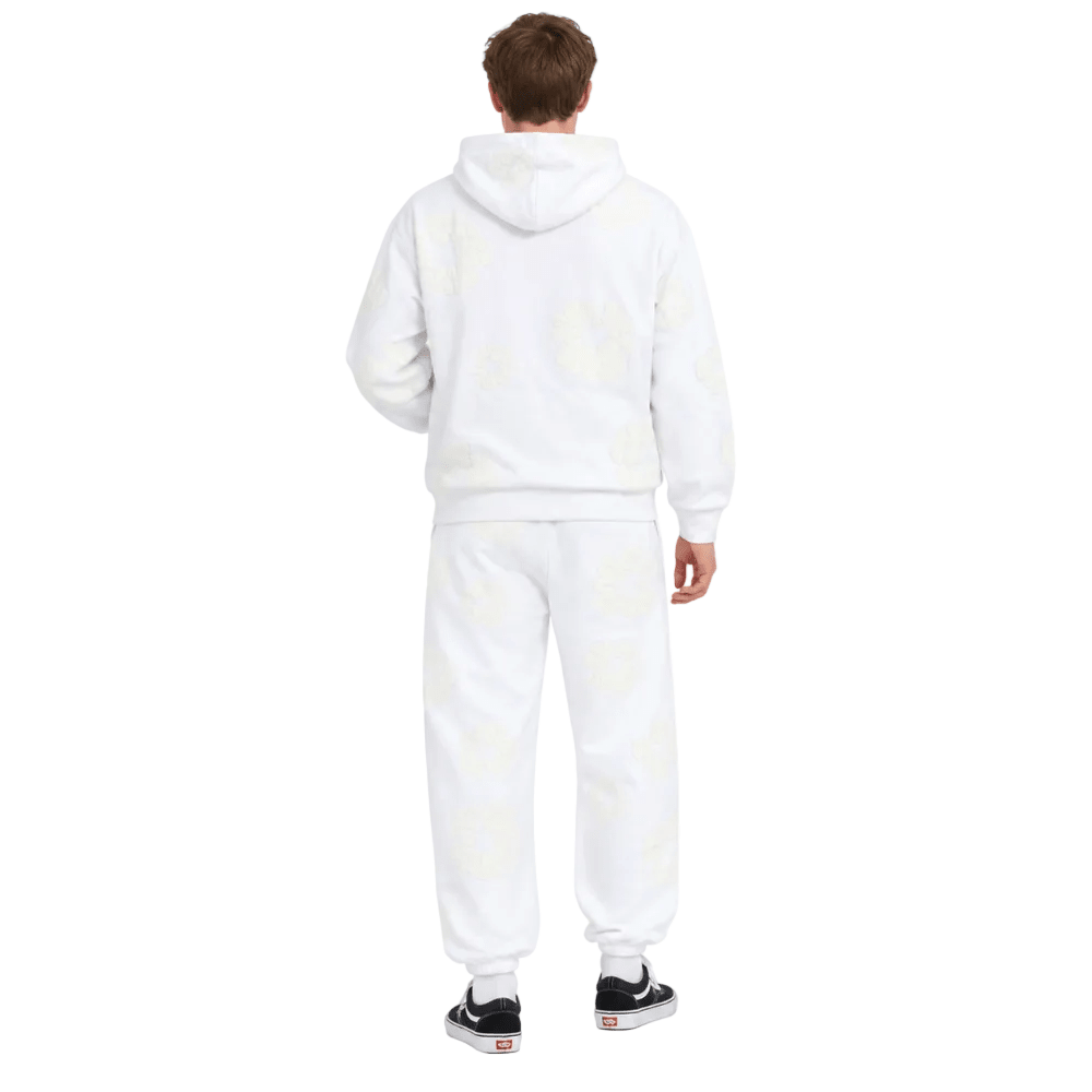 Denim Tears Mono Cotton Wreath Sweatpants White - AFewVibe
