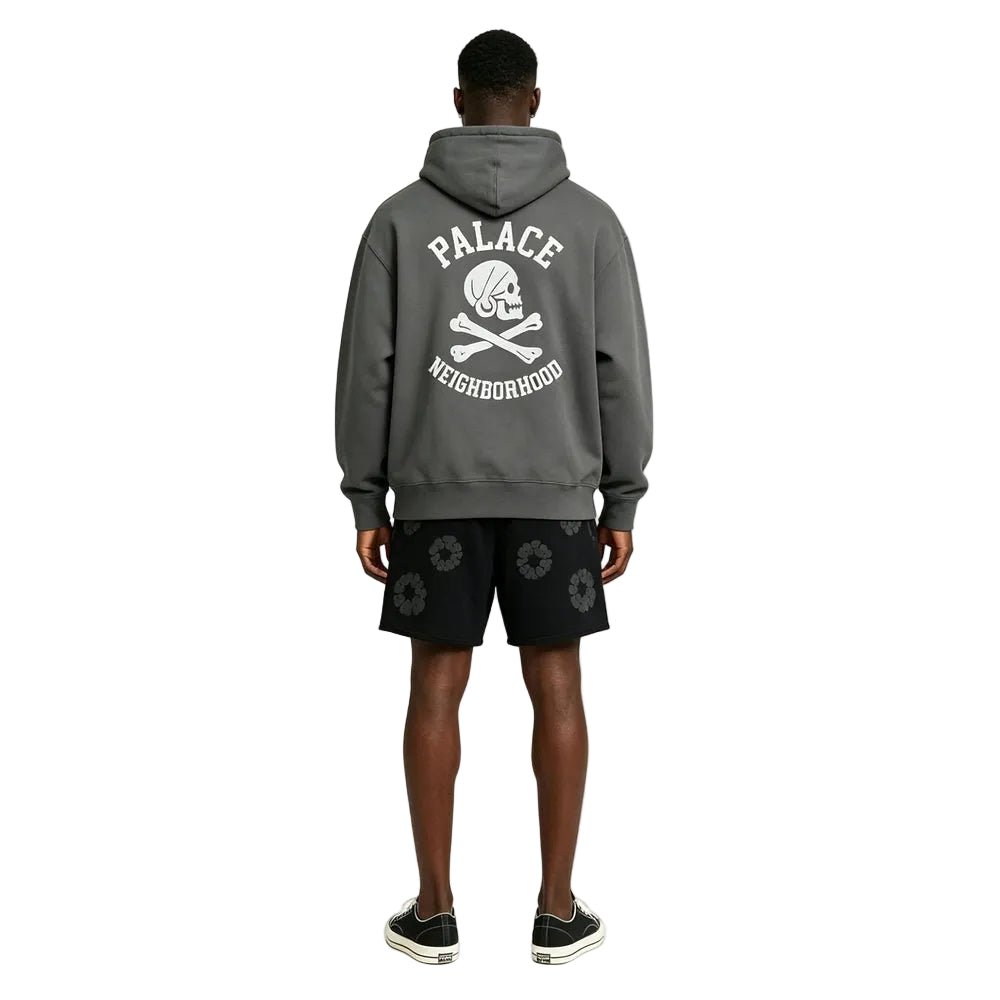 Denim Tears Mono Wreath Sweatshorts Black - AFewVibe