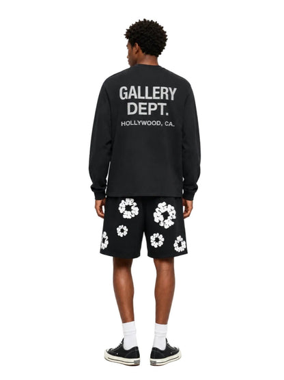Denim Tears The Cotton Wreath Shorts Black - AFewVibe