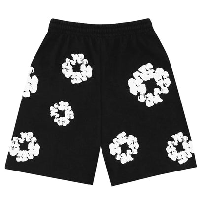 Denim Tears The Cotton Wreath Shorts Black - Afewvibe