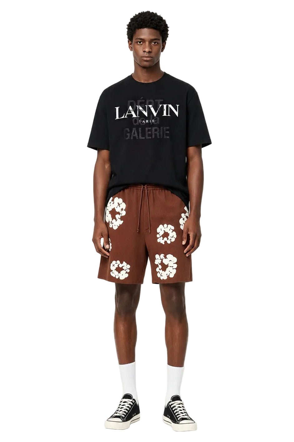 Denim Tears The Cotton Wreath Shorts Brown - AFewVibe