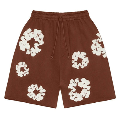 Denim Tears The Cotton Wreath Shorts Brown - Afewvibe