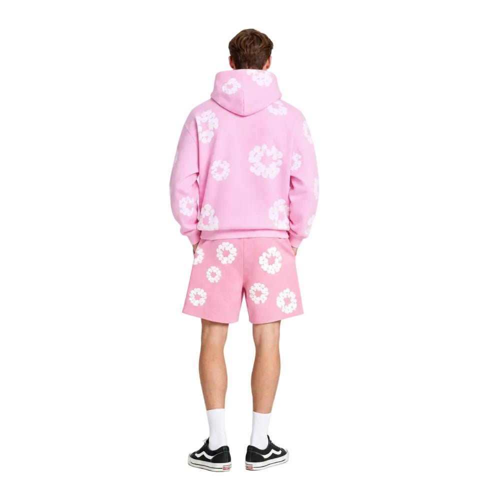 Denim Tears The Cotton Wreath Shorts Pink - AFewVibe