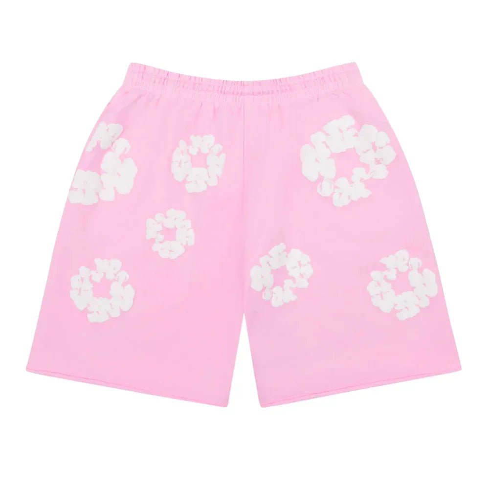 Denim Tears The Cotton Wreath Sweat Shorts Powder Pink – AFewVibe