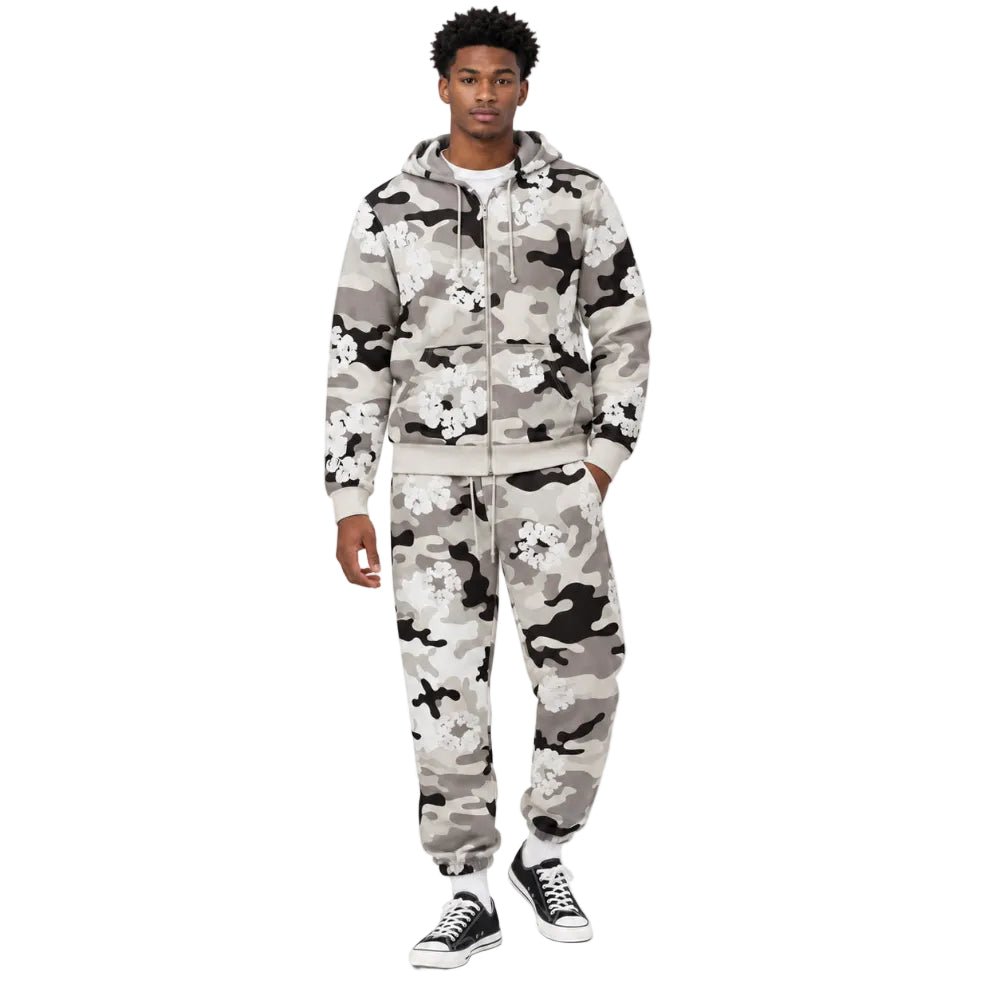 Denim Tears The Cotton Wreath Sweatpant White Camo - AFewVibe