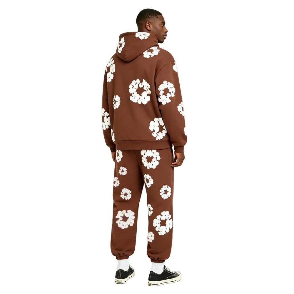 Denim Tears The Cotton Wreath Sweatpants Brown - AFewVibe