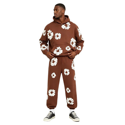 Denim Tears The Cotton Wreath Sweatpants Brown - AFewVibe