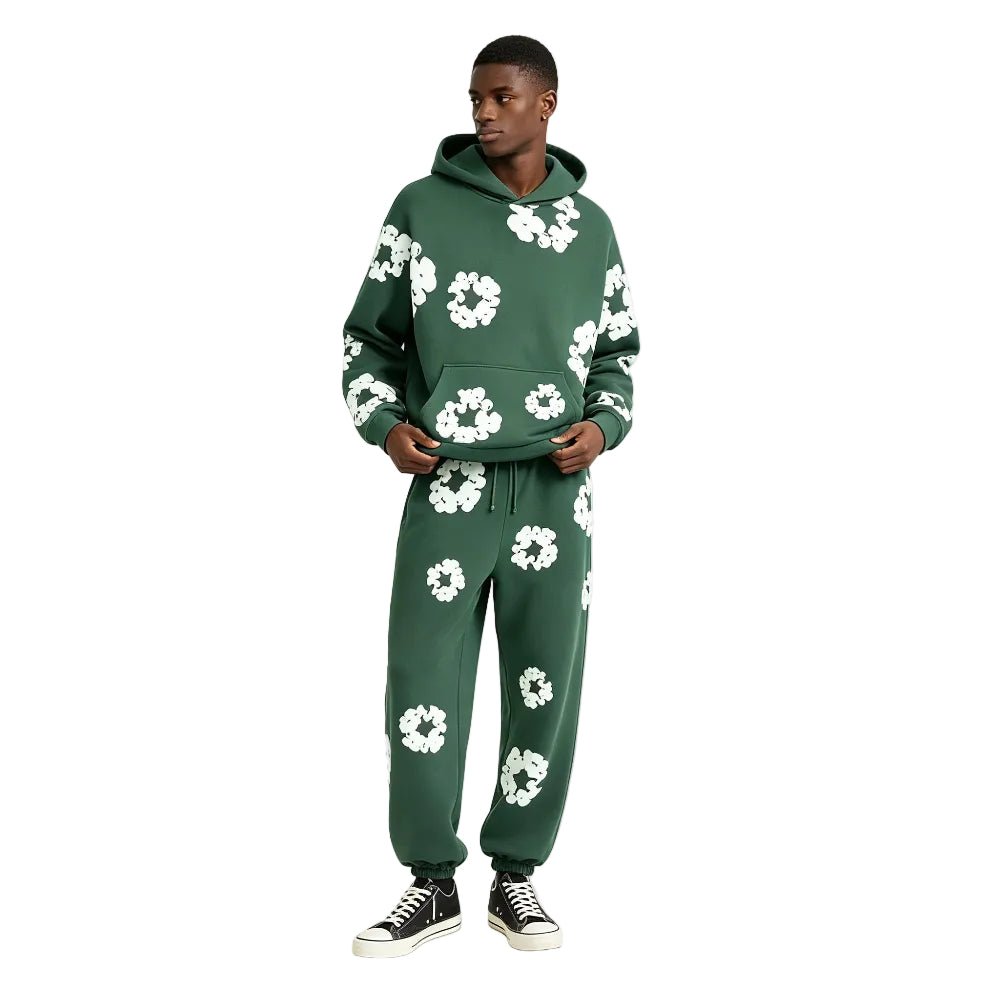 Denim Tears The Cotton Wreath Sweatpants Green - AFewVibe
