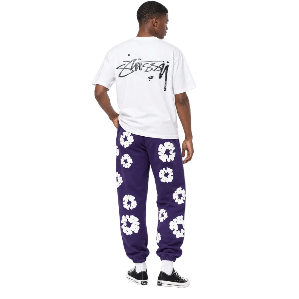 Denim Tears The Cotton Wreath Sweatpants Purple - AFewVibe