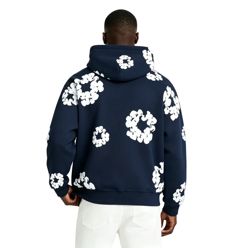 Denim Tears The Cotton Wreath Sweatshirt Navy - AFewVibe
