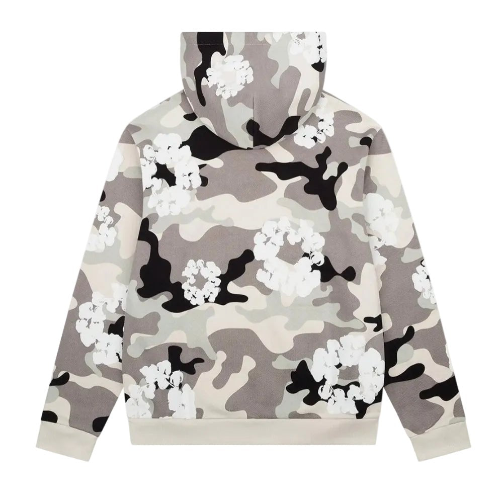 Denim Tears The Cotton Wreath Zip Sweatshirt White Camo - AFewVibe