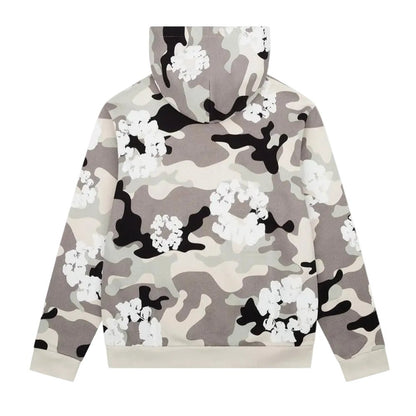 Denim Tears The Cotton Wreath Zip Sweatshirt White Camo - AFewVibe