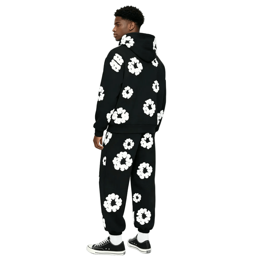 Denim Tears The Cottonwreath Sweatpants Black - AFewVibe