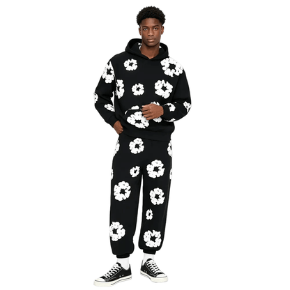 Denim Tears The Cottonwreath Sweatpants Black - AFewVibe
