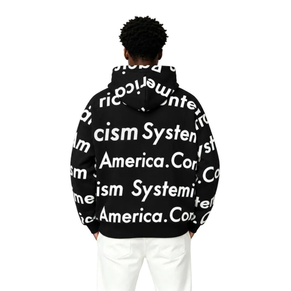 Denim Tears x Arthur Jafa Systemic Racism Controls America Zip Up Hoodie Black - AFewVibe