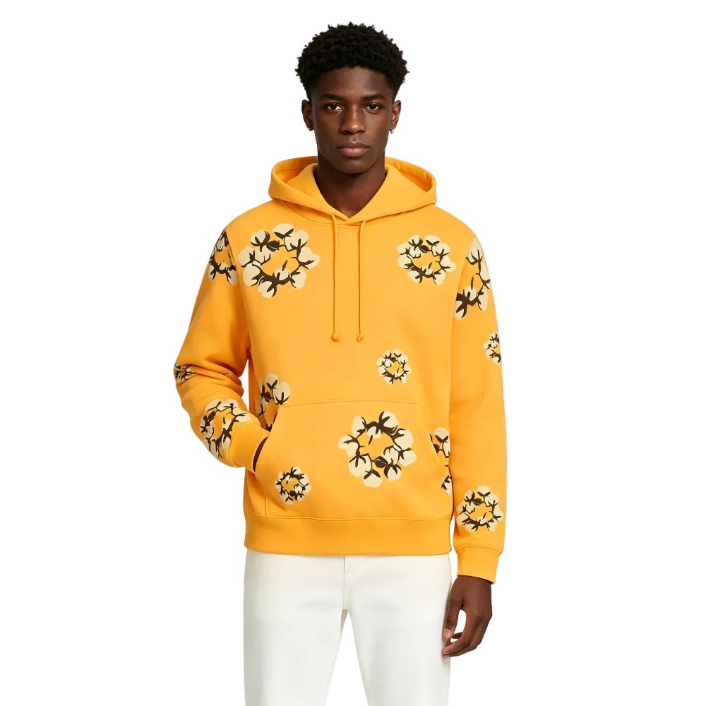 Denim Tears x CPFM Cactus Tears Wreath Hoodie Yellow - AFewVibe
