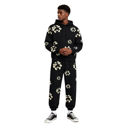 Denim Tears x CPFM Cactus Tears Wreath Sweatpants Black - AFewVibe