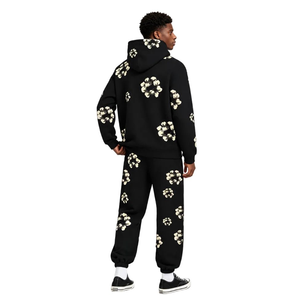 Denim Tears x CPFM Cactus Tears Wreath Sweatpants Black - AFewVibe