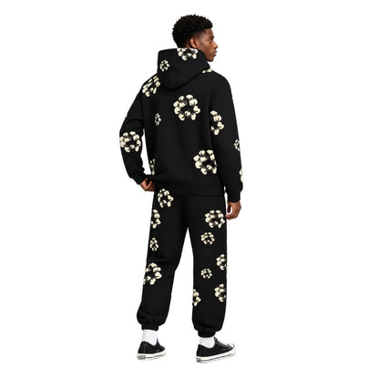 Denim Tears x CPFM Cactus Tears Wreath Sweatpants Black - AFewVibe