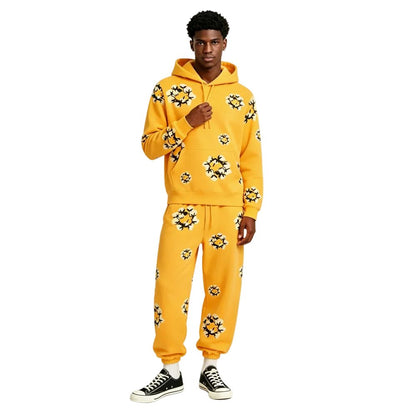 Denim Tears x CPFM Cactus Tears Wreath Sweatpants Yellow - AFewVibe